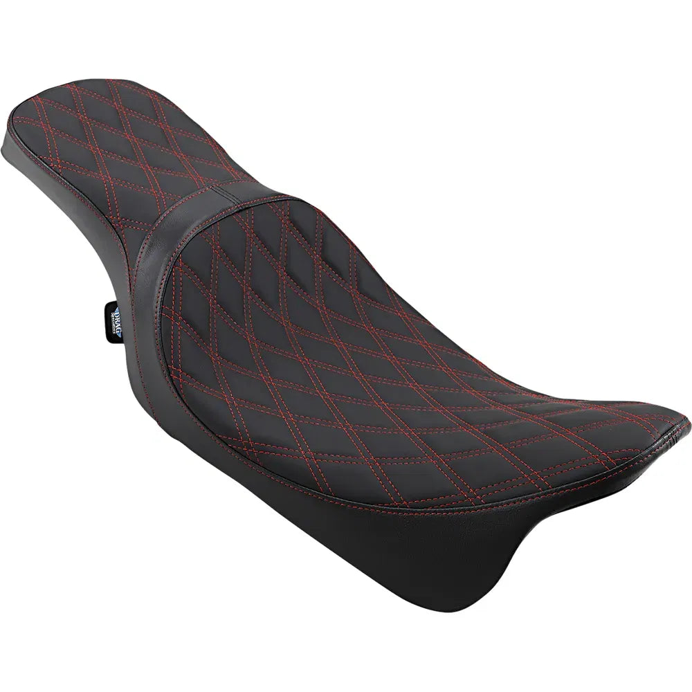 Predator 2-Up Seat - Double DIamond - Red Stitching - Solar Leather