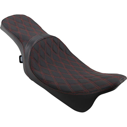 Predator 2-Up Seat - Double DIamond - Red Stitching - Solar Leather