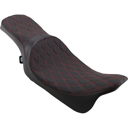 Predator 2-Up Seat - Double DIamond - Red Stitching - Solar Leather