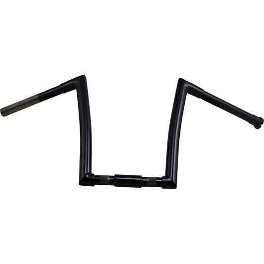 Black 1-1/4" Springer Style Strip Handlebar With 12" Rise