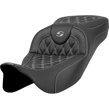 Asiento RoadSofa™ de alcance extendido - Asiento Roadsofa™ de alcance extendido - Costura de celosía - Costura plateada - sin respaldo - FL '08-'24