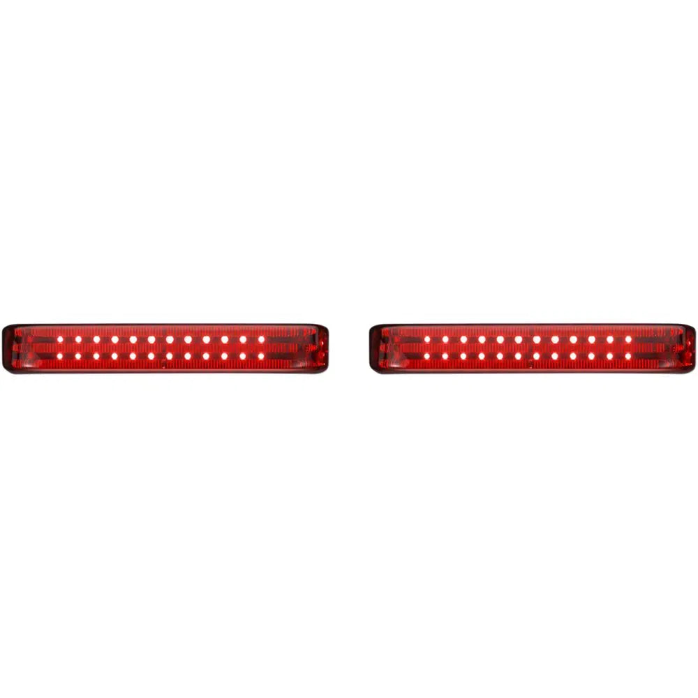 Saddlebag LED Lights - Sequential - Chrome/Red