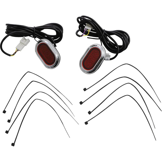 Antenna Grommet Light - Red Lens - Chrome