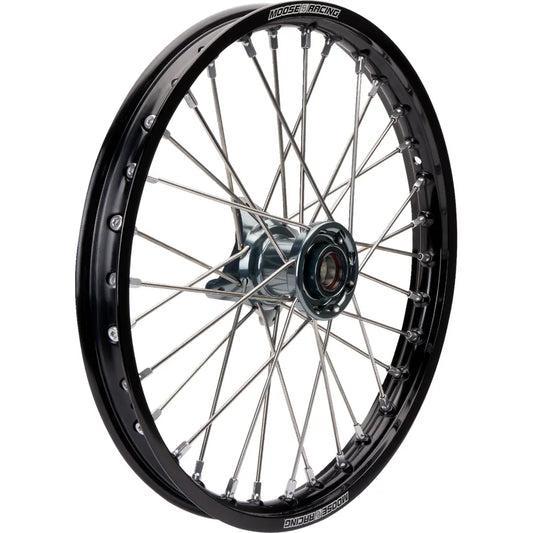 Rueda completa SX-1 - Conjunto de ruedas - SX-1 - Completo - Delantera - Rueda negra/Buje gris - 17x1,4 - SX/MC/TC 85