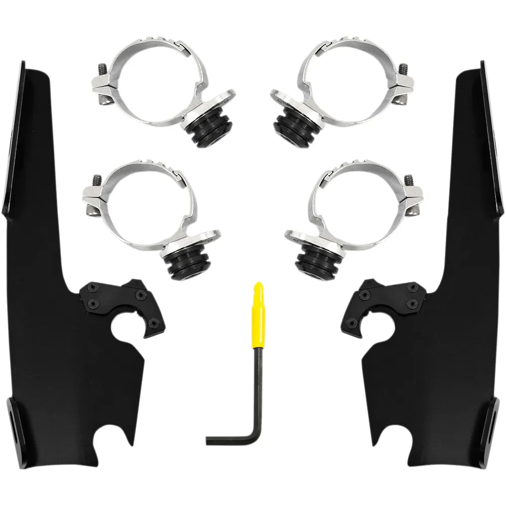 Kit de montaje con bloqueo de gatillo de carenado Batwing - Batwing - Kit de montaje - Negro - FXLR