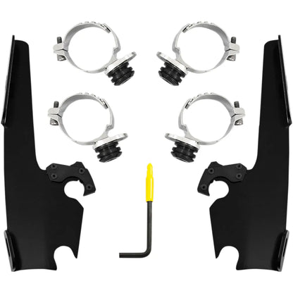 Kit de montaje con bloqueo de gatillo de carenado Batwing - Batwing - Kit de montaje - Negro - FXLR