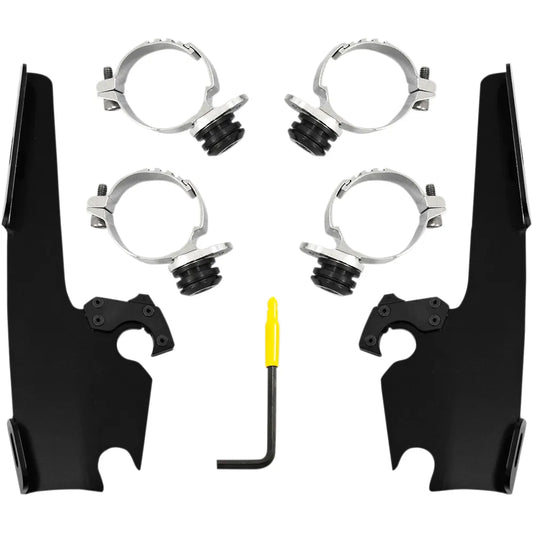 Kit de montaje con bloqueo de gatillo de carenado Batwing - Batwing - Kit de montaje - Negro - FXLR