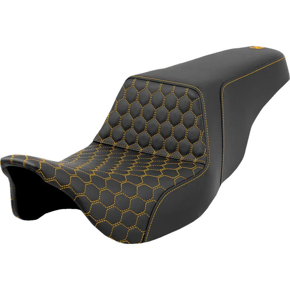 Asiento elevado tipo panal - Asiento elevado - Panal - Costuras doradas - FL '08-'23