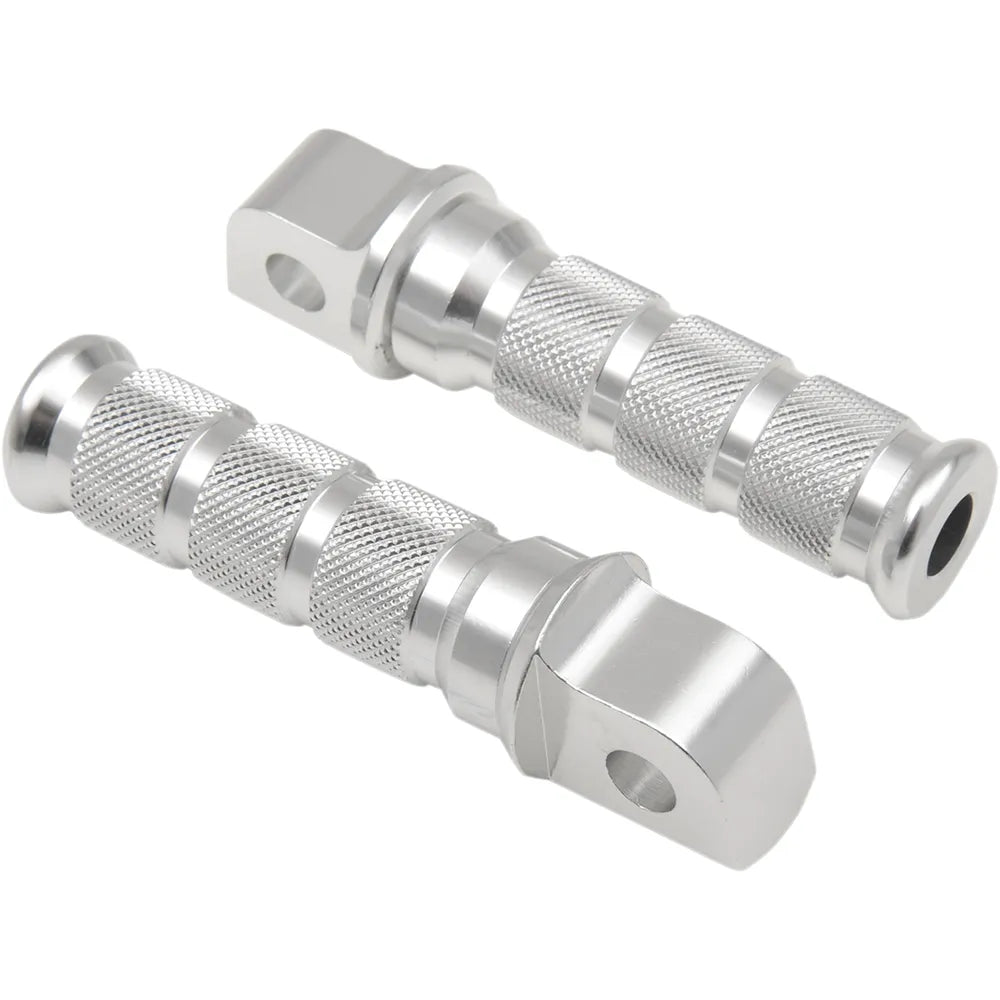 Rear Footpegs - Silver - Kawasaki