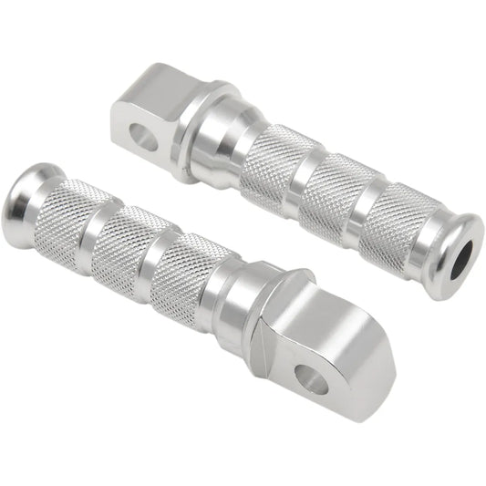 Rear Footpegs - Silver - Kawasaki