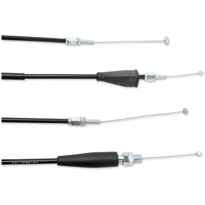 Cable del acelerador de vinilo negro.