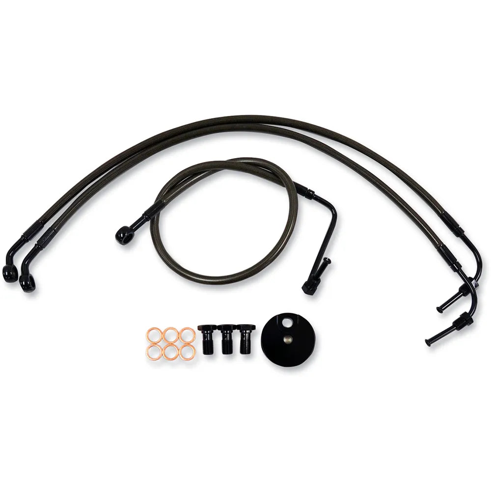 Brake Lines - 12" - 14" Ape Hanger Handlebars - Midnight