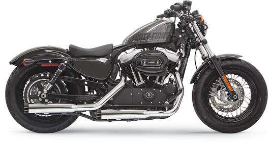 Silenciadores sin cordones Firepower Series - Silenciadores sin cordones Firepower Series - Cromo/Negro - Estriados - Sportster
