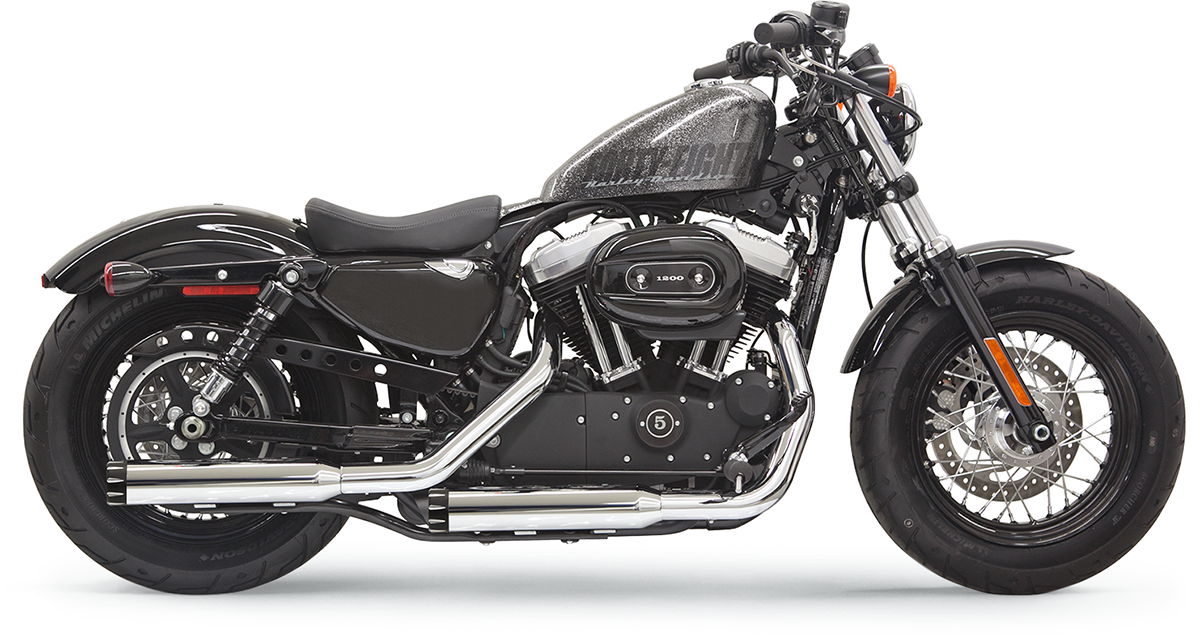 Silenciadores sin cordones Firepower Series - Silenciadores sin cordones Firepower Series - Cromo/Negro - Estriados - Sportster