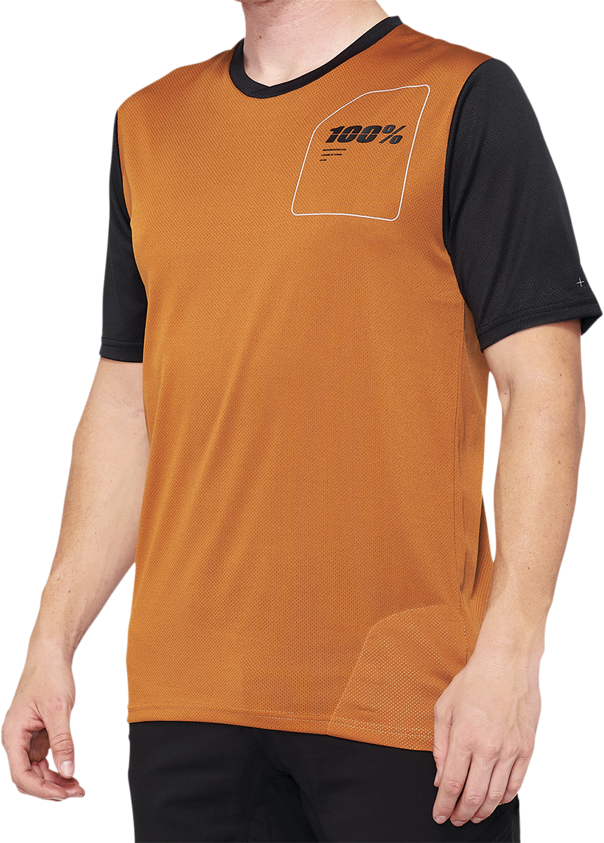 Playera 100% Ridecamp - terracota/negro