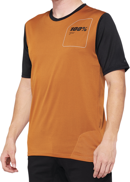 Playera 100% Ridecamp - terracota/negro