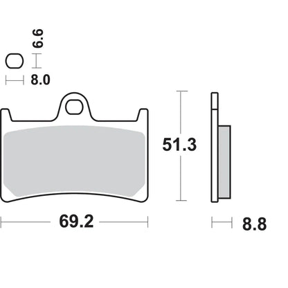Pastillas de freno dc racing dual carbon