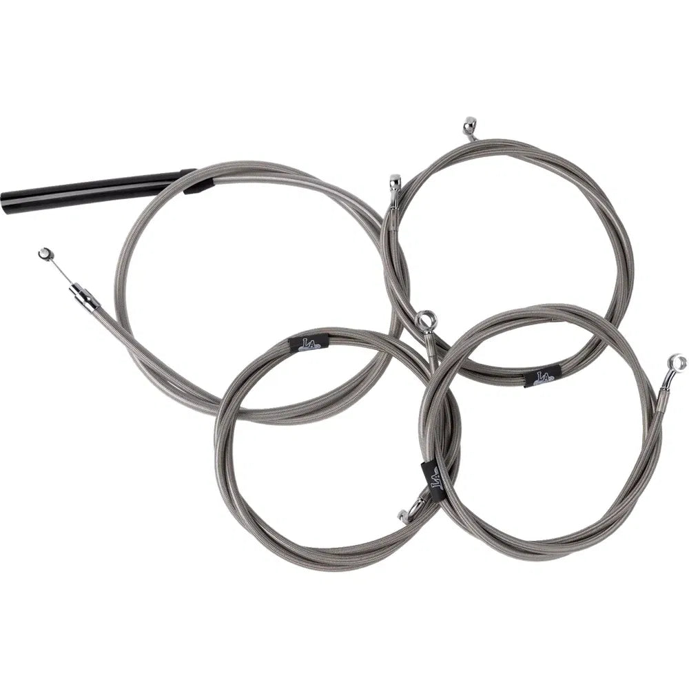 Kit completo de cable de manillar/línea de freno trenzado de acero inoxidable — kit de cables