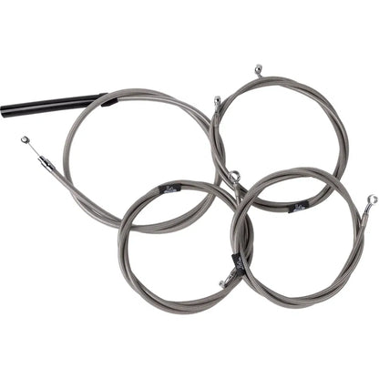 Kit completo de cable de manillar/línea de freno trenzado de acero inoxidable — kit de cables