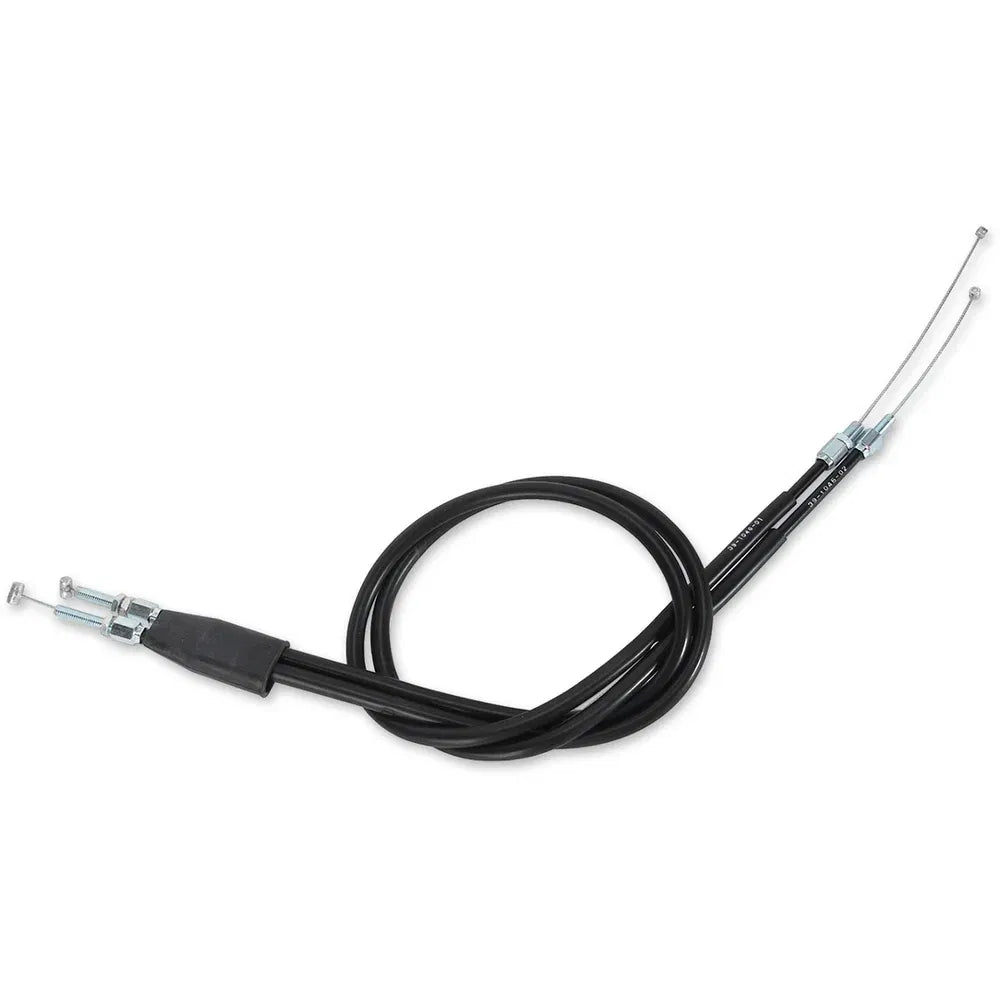 Cable del acelerador de vinilo negro.