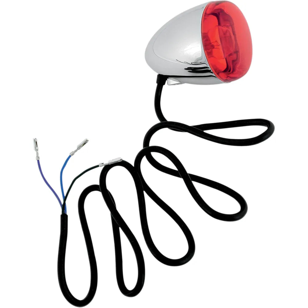 Turn Signal - Chrome/Red