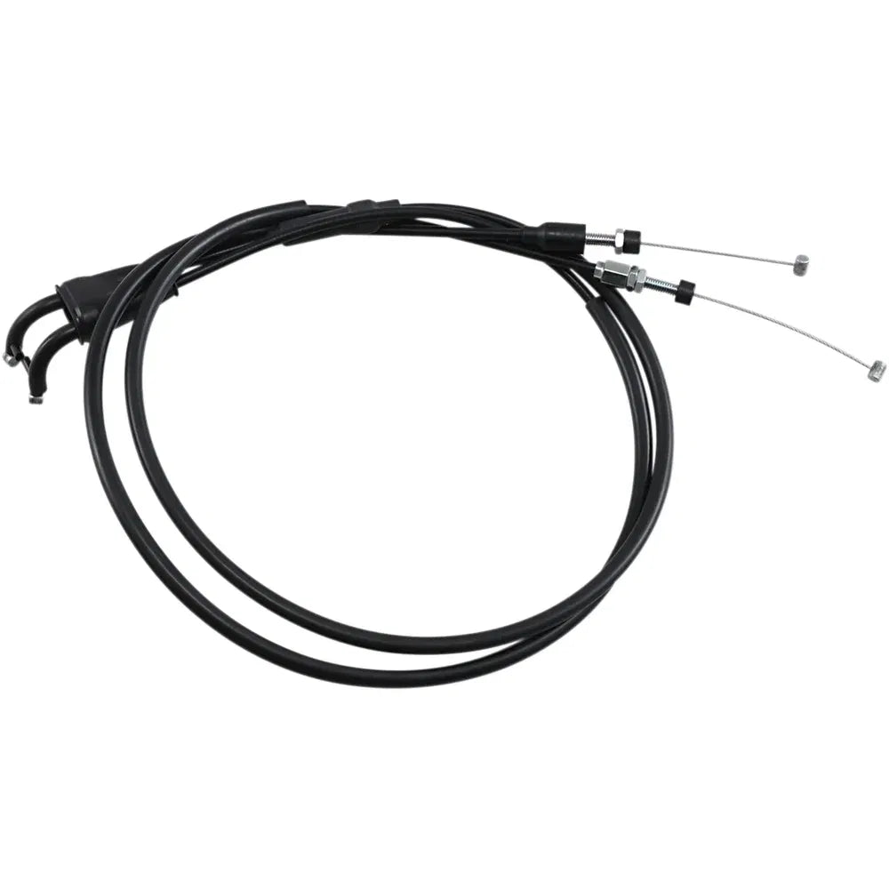 Cable del acelerador de vinilo negro.