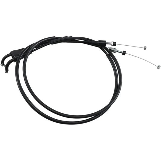 Cable del acelerador de vinilo negro.