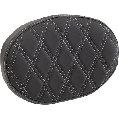 Sissy Bar Pad - Double Diamond - Silver - Oval