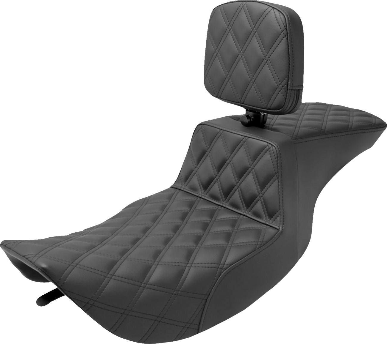 Asiento elevado Tour - Asiento elevado Tour - Respaldo del conductor - Costura de celosía completa - FLHR/FLHX '97-'07