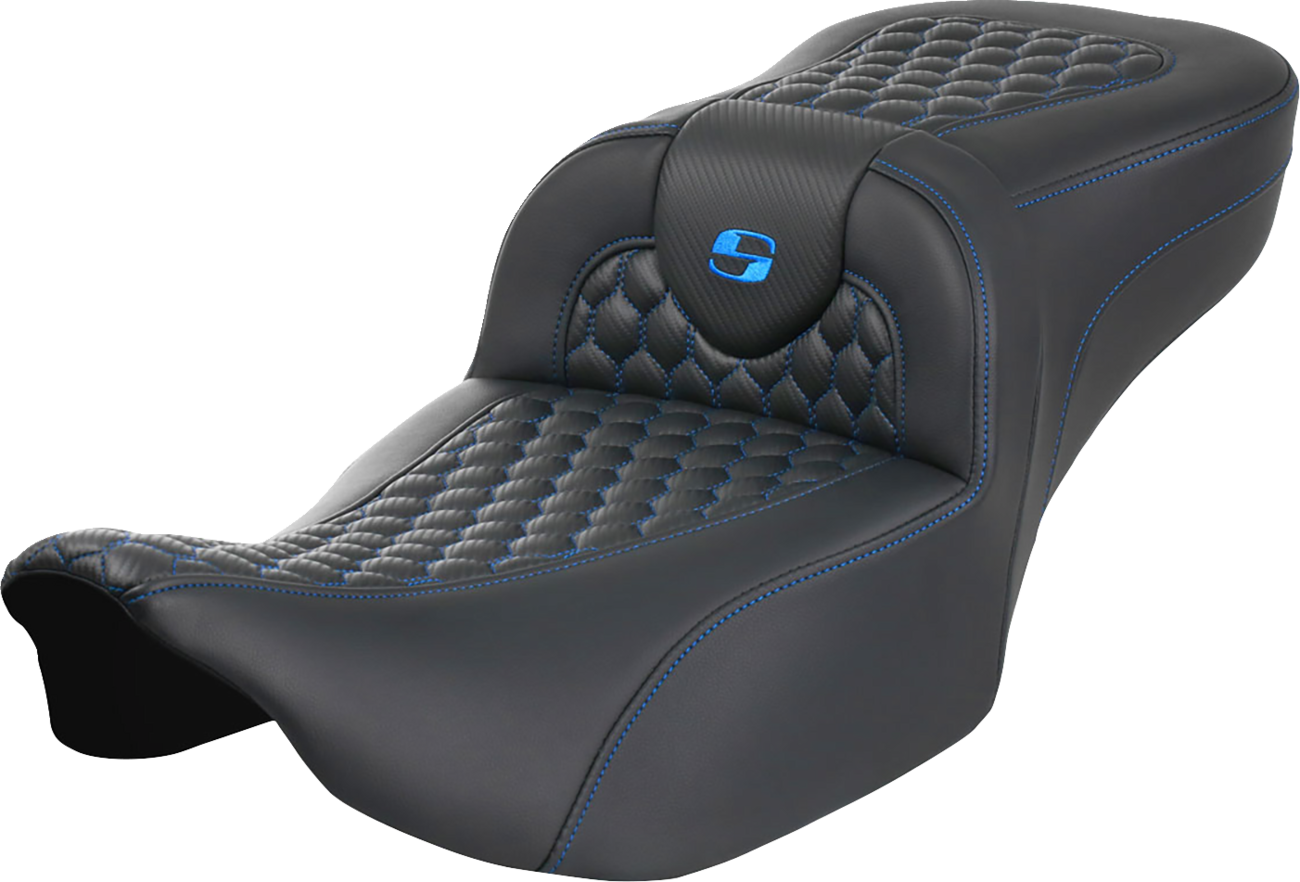 Asiento de alcance extendido Roadsofa™ - Asiento de alcance extendido Roadsofa™ - sin respaldo - Panal - Costura azul - FLTR/FLHX '23-'24
