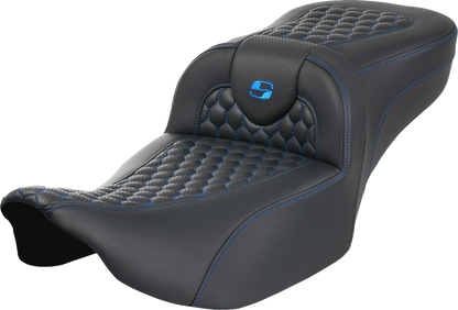 Asiento de alcance extendido Roadsofa™ - Asiento de alcance extendido Roadsofa™ - sin respaldo - Panal - Costura azul - FLTR/FLHX '23-'24
