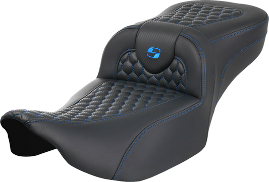 Asiento de alcance extendido Roadsofa™ - Asiento de alcance extendido Roadsofa™ - sin respaldo - Panal - Costura azul - FLTR/FLHX '23-'24