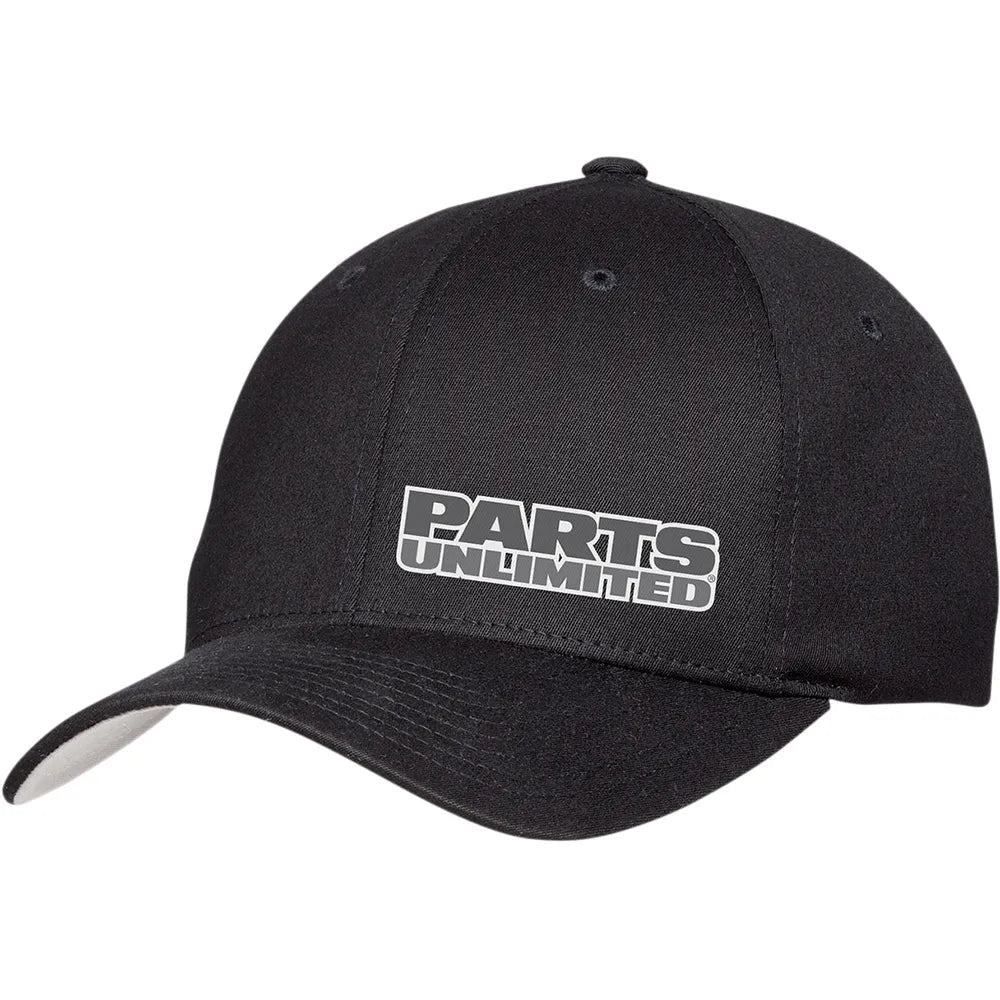 Parts Unlimited Curved Bill Hat - Black - Large/XL
