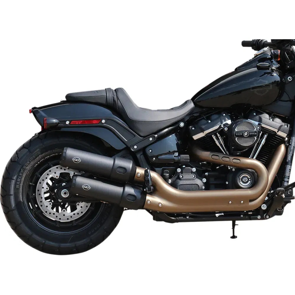 Ceramic Black Grand National Mufflers for Fat Bob
