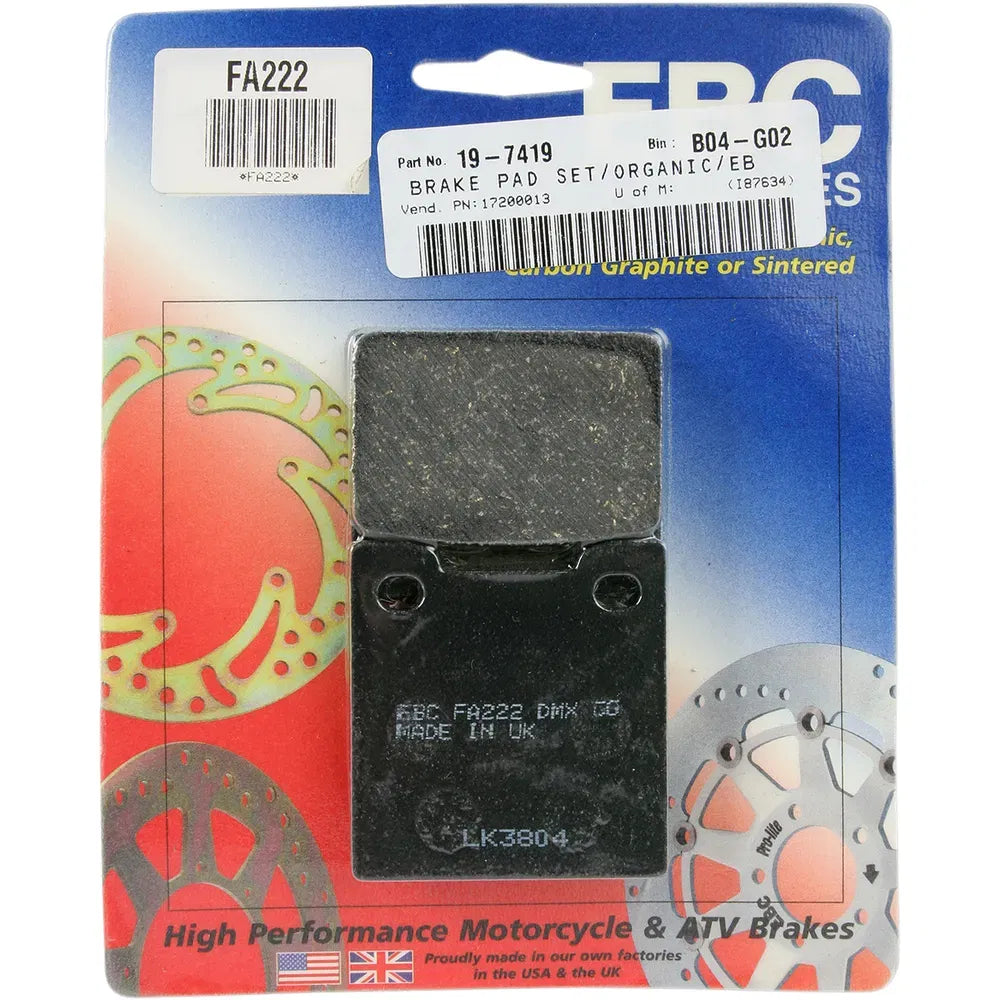 Organic Brake Pads - RF 900 R - FA222