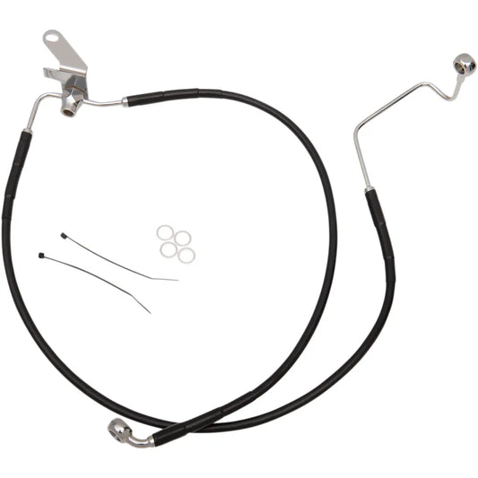 Brake Line - Front - Black - +2" - Softail '04-'06