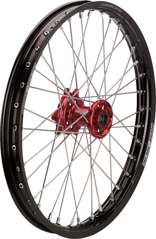 Rueda completa SX-1 - Conjunto de ruedas - SX-1 - Completa - Delantera - Rueda negra/Buje rojo - 21x1.6 - Honda CR/CRF