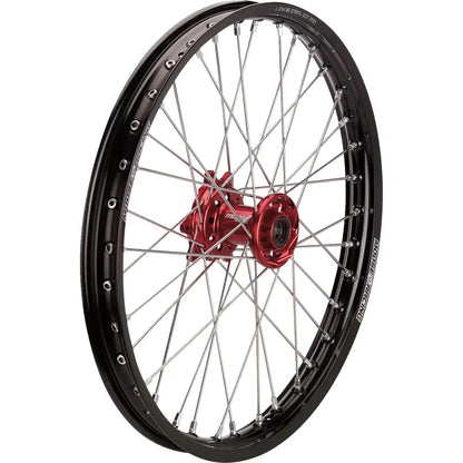 Rueda completa SX-1 - Conjunto de ruedas - SX-1 - Completa - Delantera - Rueda negra/Buje rojo - 21x1.6 - Honda CR/CRF