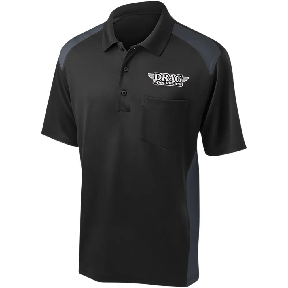Drag Specialties Polo Shirt - Black/Charcoal - 2XL