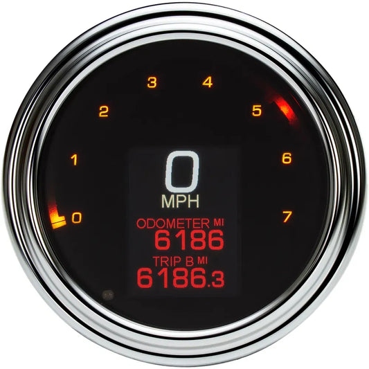 Velocímetro de Depósito Bisel Negro 4.5"