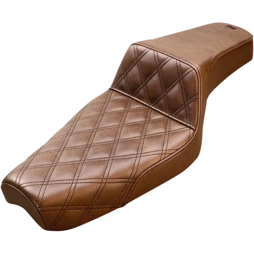 Step Up Seat - Lattice Stitched - Brown - XL with 4.5 Gallon Tanks