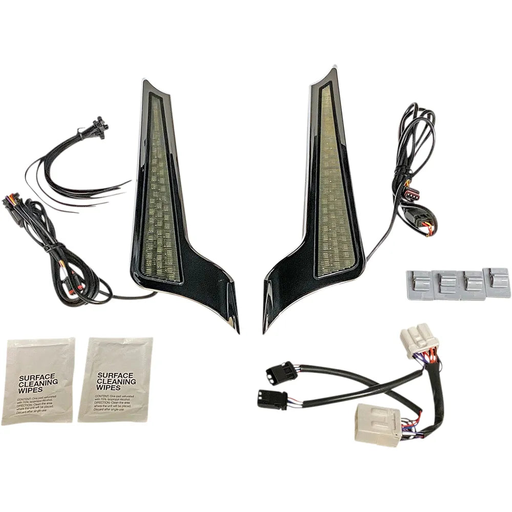 Panel Lights - Chrome - Smoke Lens