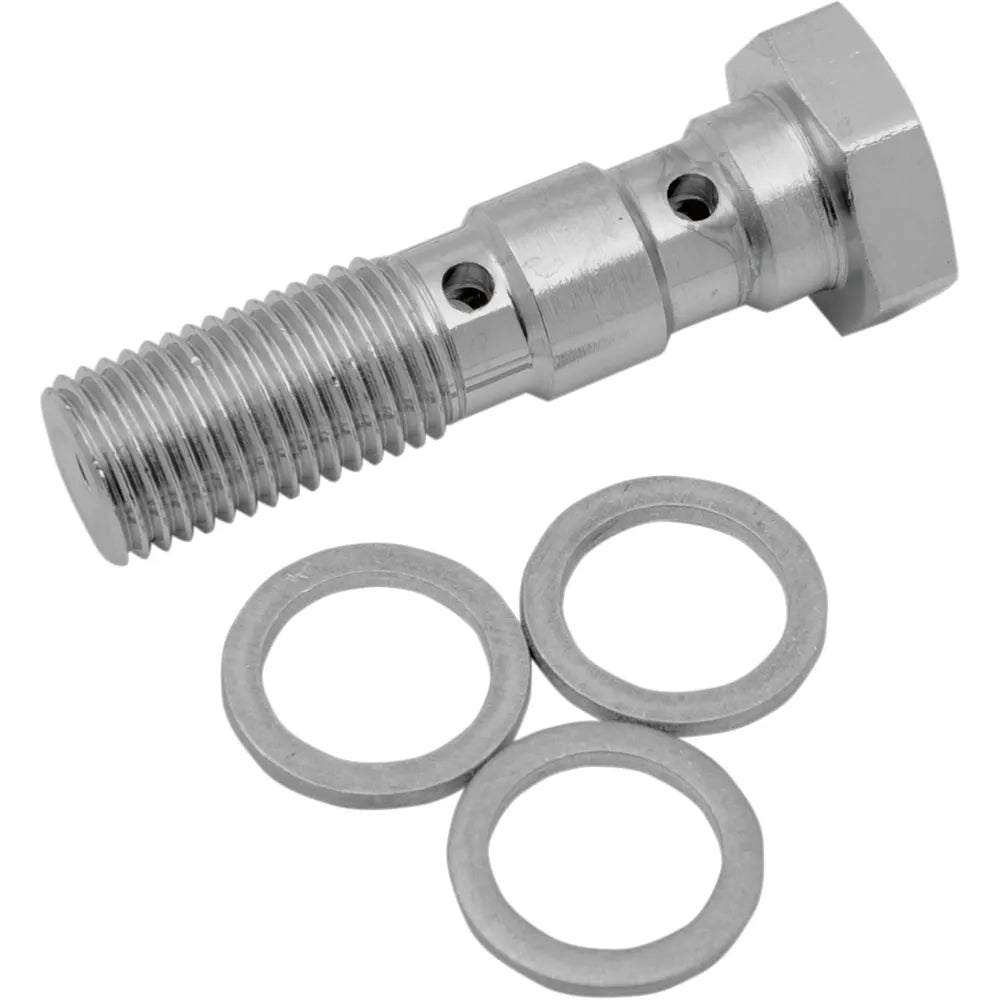 Perno de banjo universal dual 3/8"-24 cromo