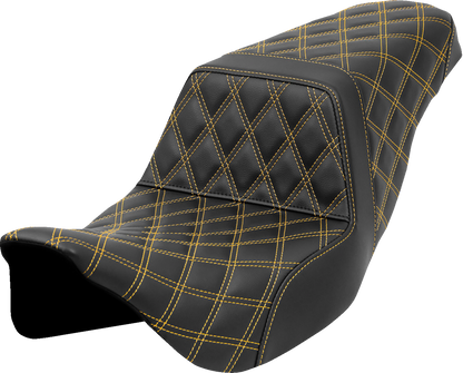 Asiento escalonado con puntada de celosía - Asiento escalonado - Puntada de celosía - Puntada dorada - FLH/FLT '08-'23