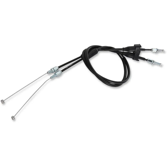 Cable del acelerador de vinilo negro.