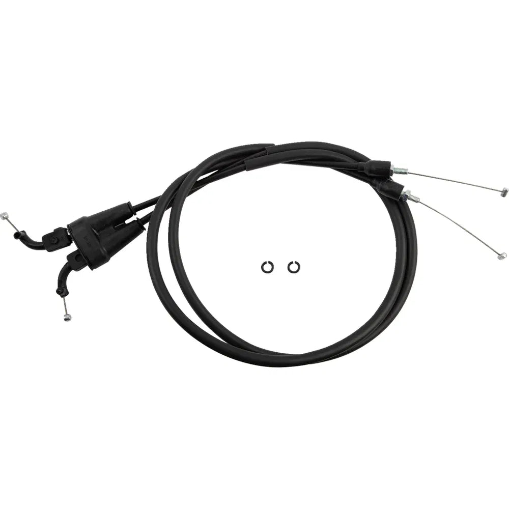 Cable del acelerador de vinilo negro.