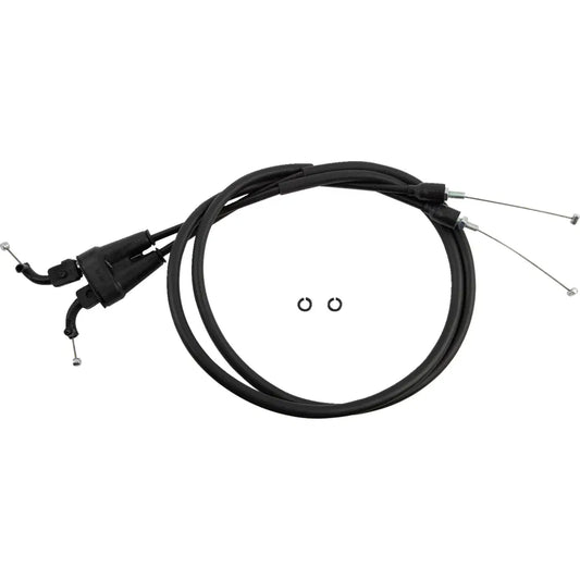 Cable del acelerador de vinilo negro.
