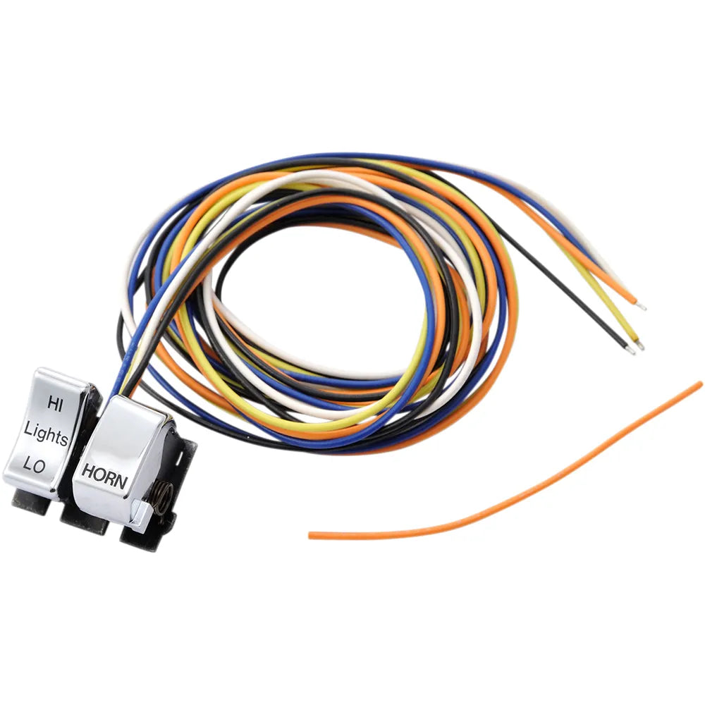 Kit de Interruptor de Bocina de Claxon/Atenuador de Luces - Cromo