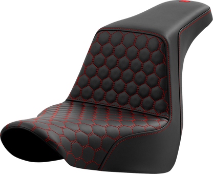 Asiento elevado tipo panal - Asiento elevado - Panal - Costuras rojas - FL/FX '18-'24