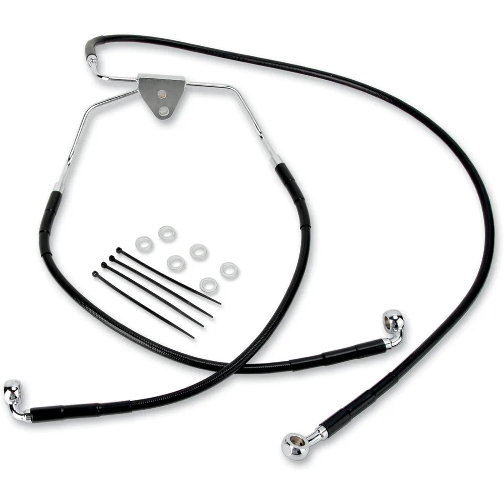 Brake Line - Front - Black - +10"